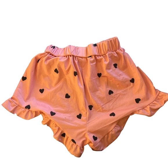 Women’s Pink and Black heart Pj shorts size small, drawstring - Picture 2 of 2